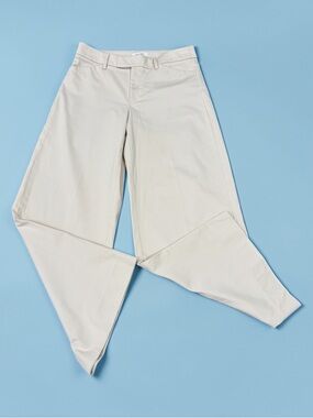 Banana Republic Women’s Wide Leg Chino Pants in Light Tan Size 8   Zip Fly